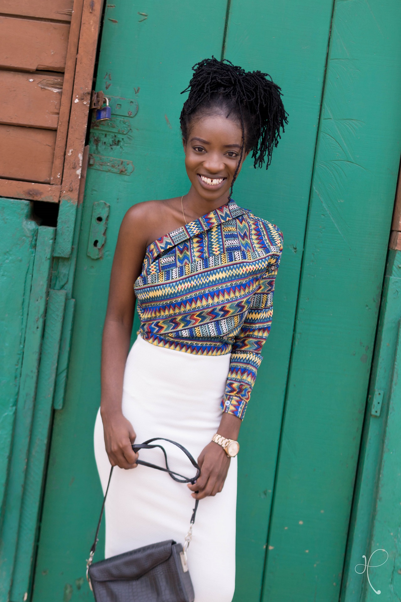 Osaah-Color Shirt-One shoulder shirt-Style blog 5