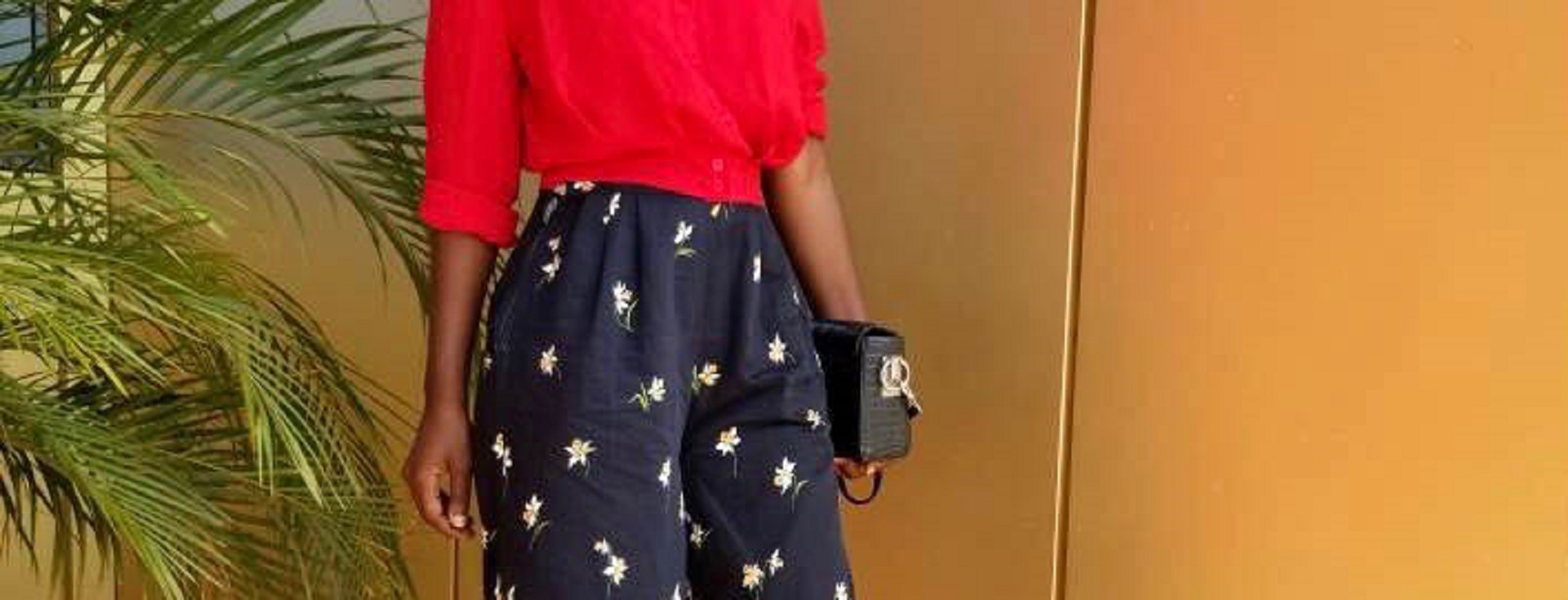 Osaah-Vintage-Floral Culotte-Style-Red Shoes 5