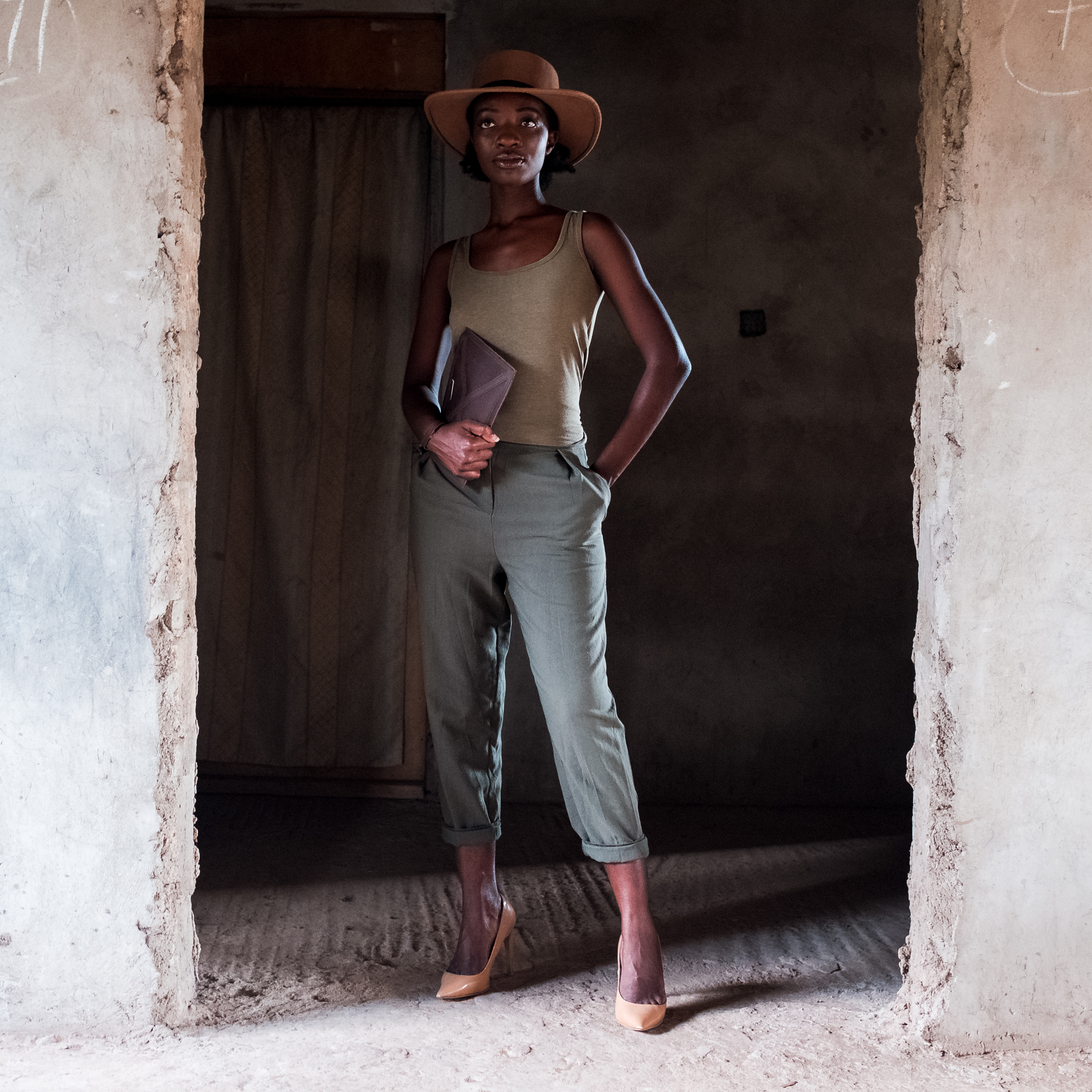 Army Green-Vest-Trousers-Osaah-Style-Casual Look 6