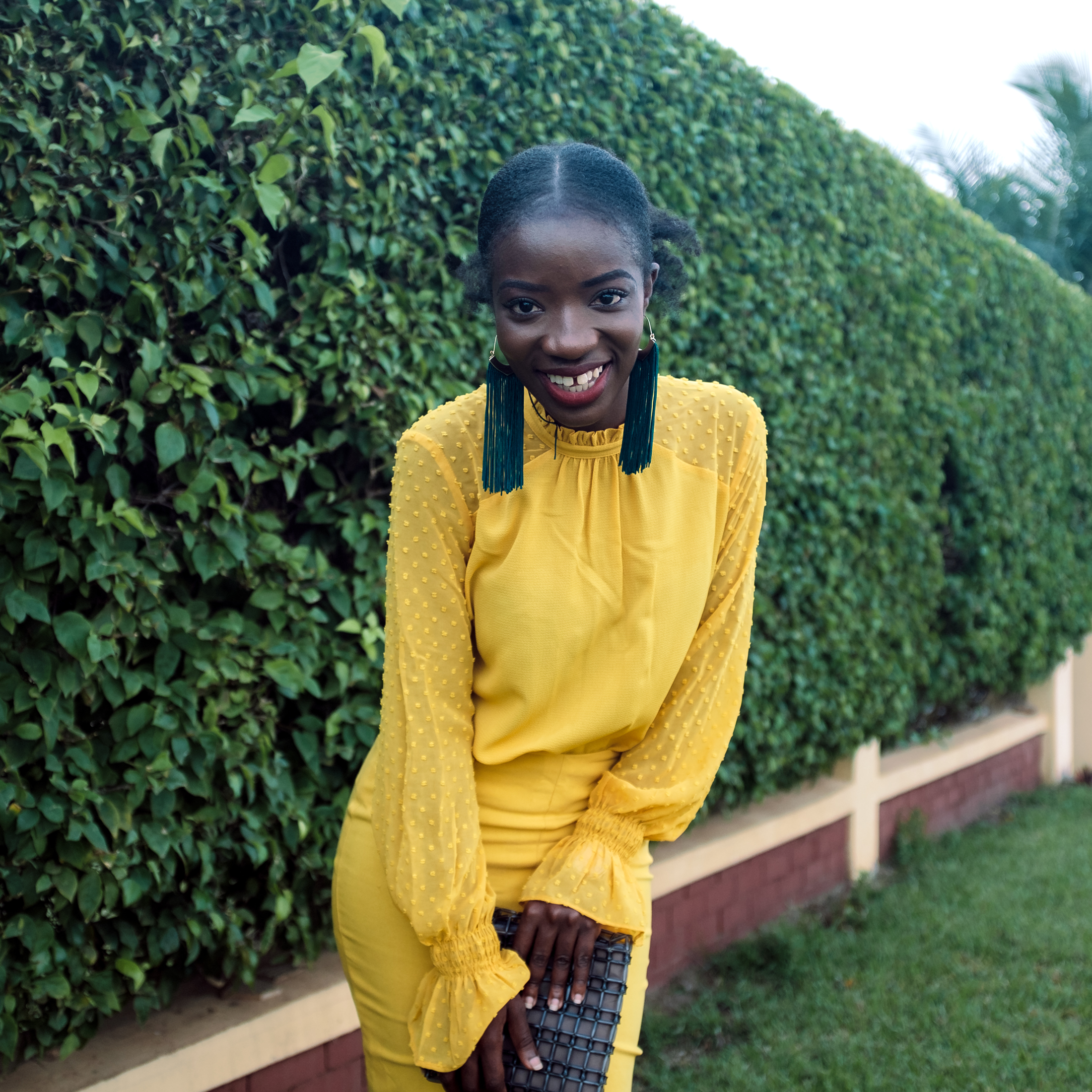 Osaah-Merry Christmas-Yellow Top-Yellow Skirt-Fringe-Style-Blogger 6