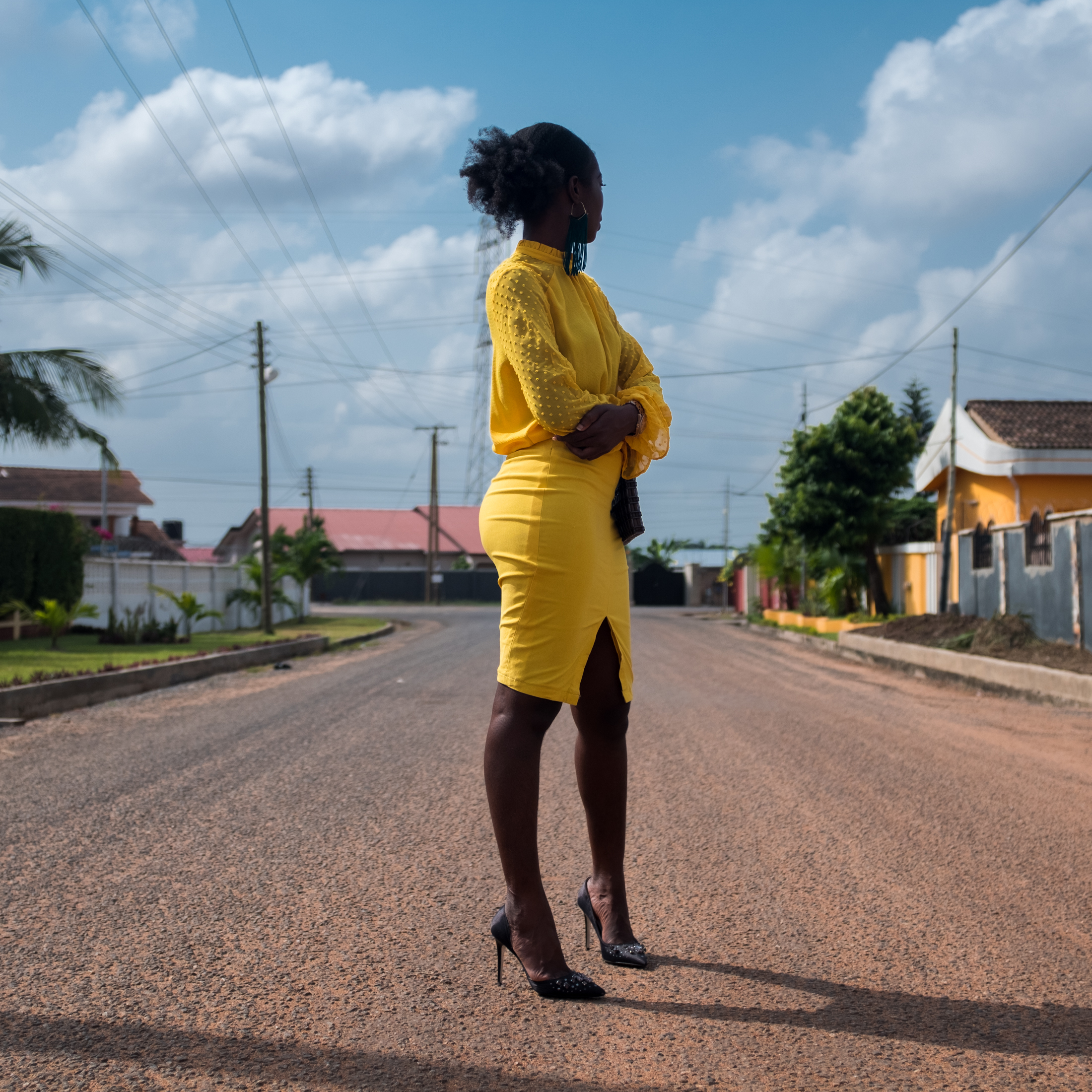 Osaah-Merry Christmas-Yellow Top-Yellow Skirt-Fringe-Style-Blogger 9