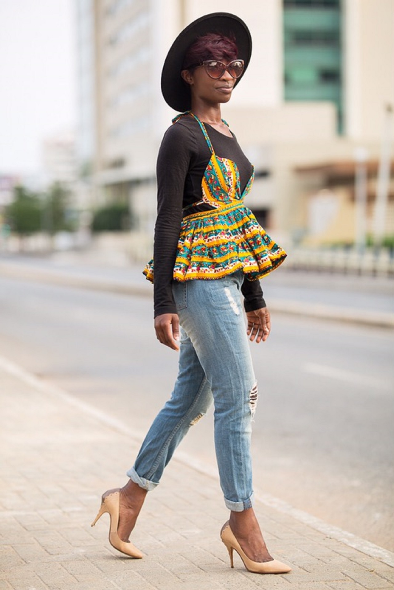 Osaah-Style-Street Style-Ankara-Denim-Simplicity 3