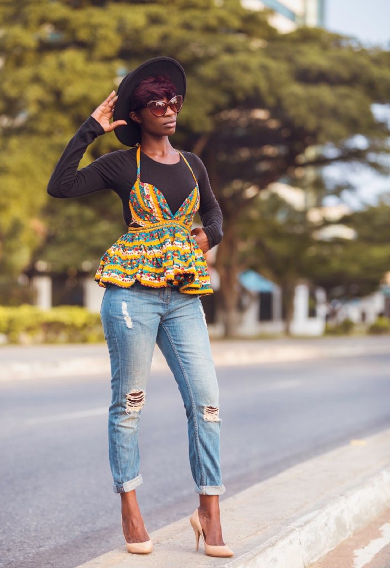 Osaah-Style-Street Style-Ankara-Denim-Simplicity 7