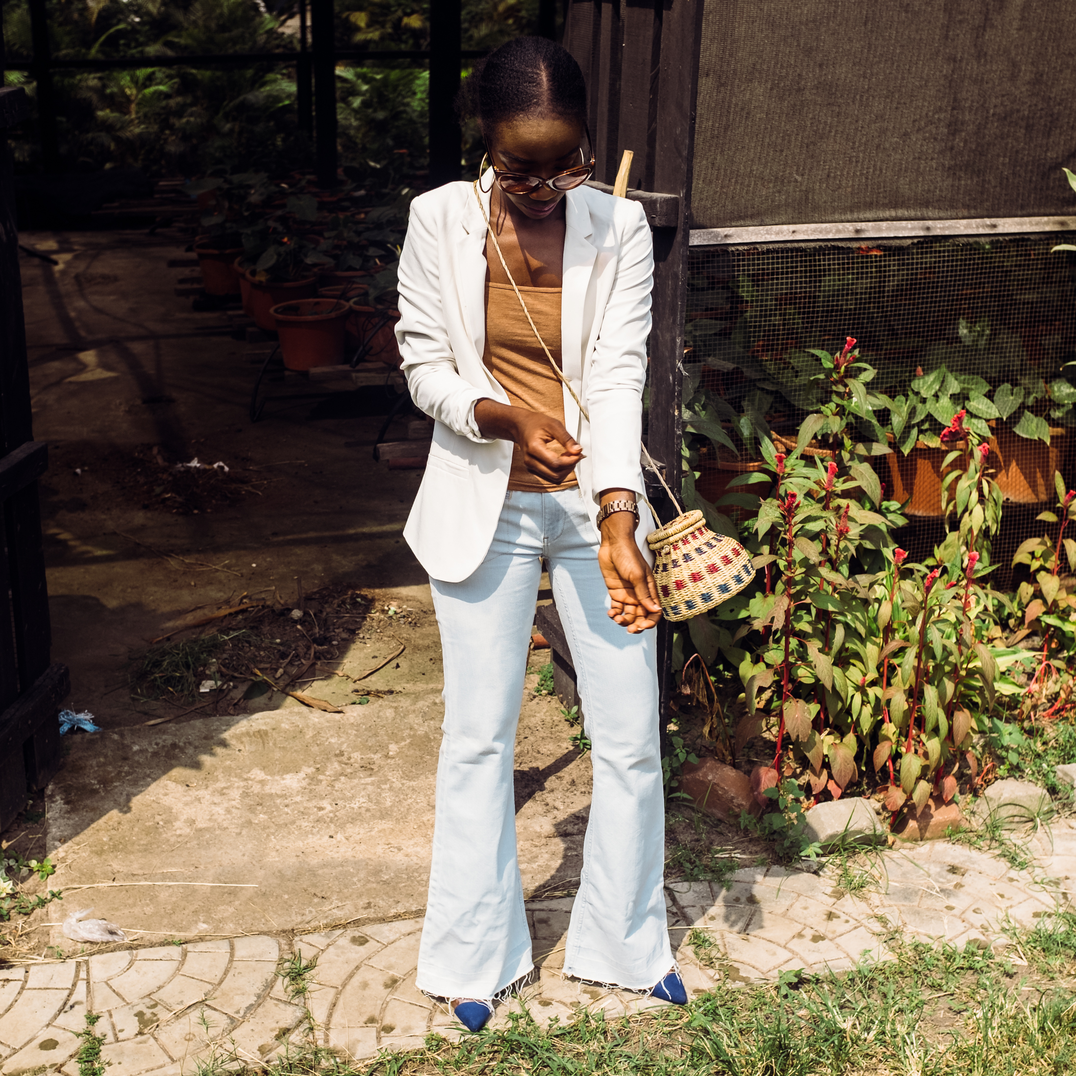 Osaah-Blazer-Woven Bag-Fossil Watch-Bell-Bottoms-Court Shoes-Google Pictures 4