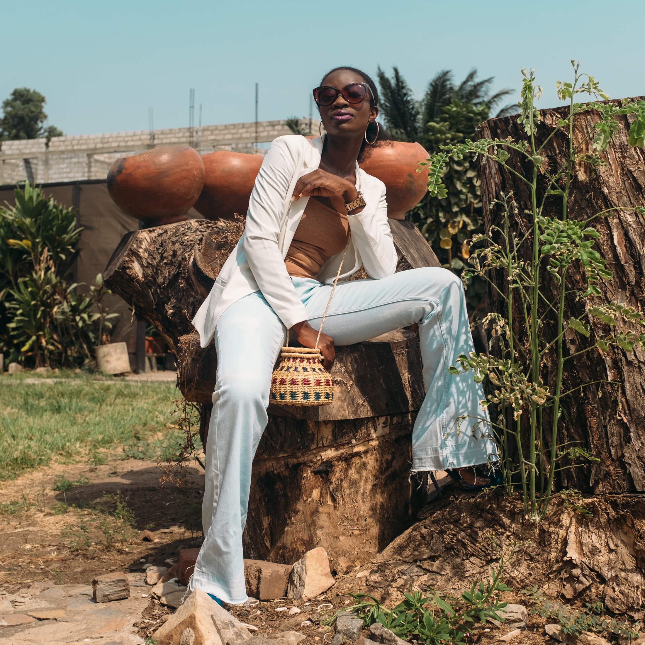 Osaah-Blazer-Woven Bag-Fossil Watch-Bell-Bottoms-Court Shoes-Google Pictures 5