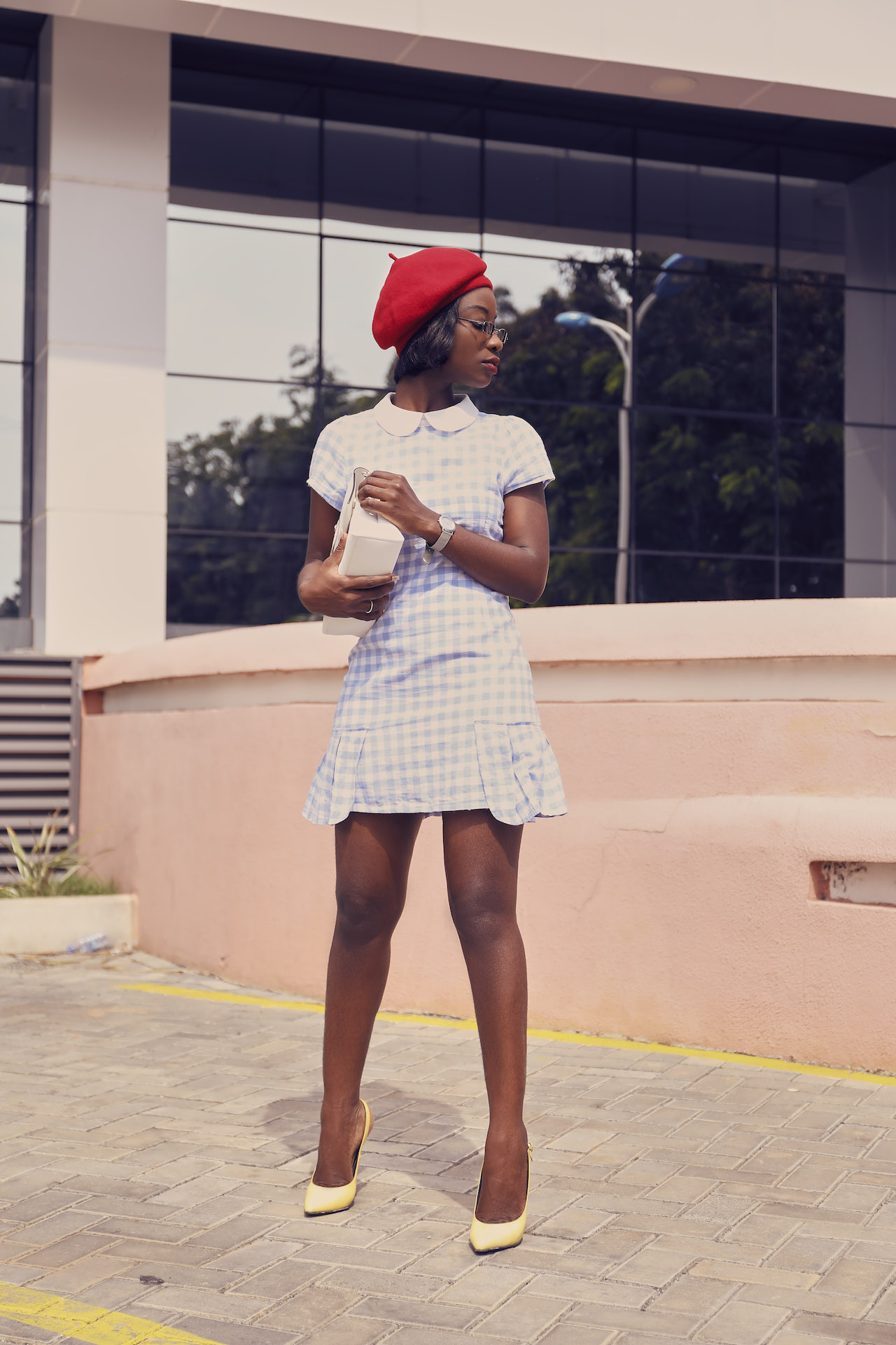 Osaah-Value-Beret-Gingham 3
