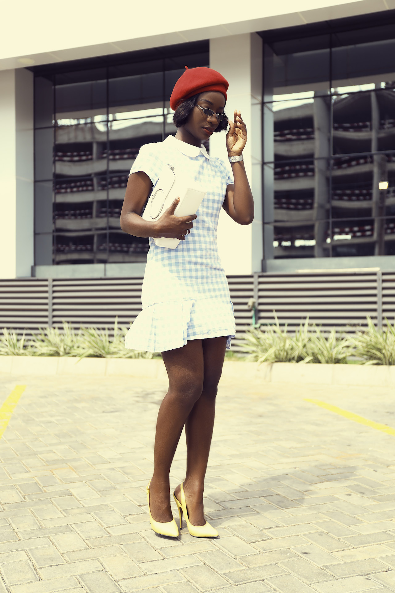 Osaah-Value-Beret-Gingham 5