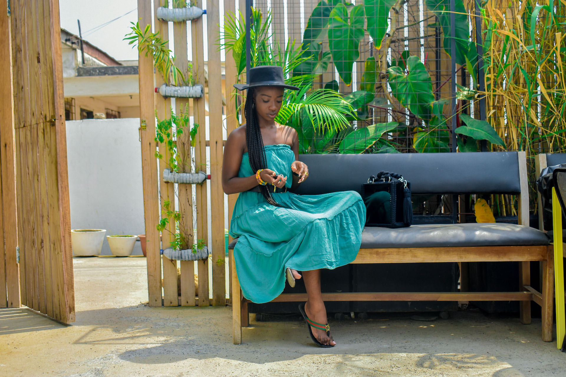 Osaah-Black Fedora-Skirt as a dress 2