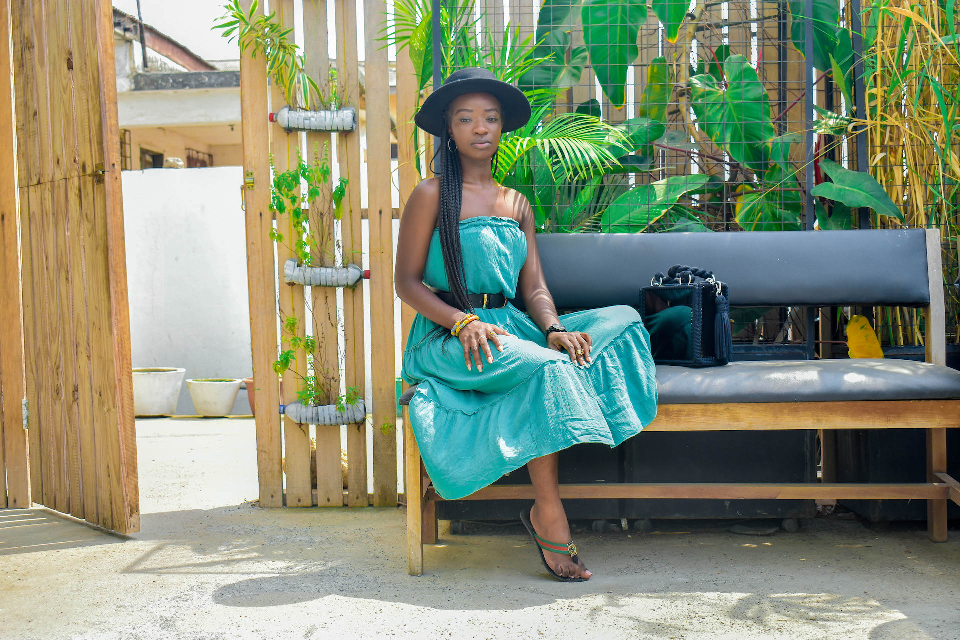 Osaah-Black Fedora-Skirt as a dress 3
