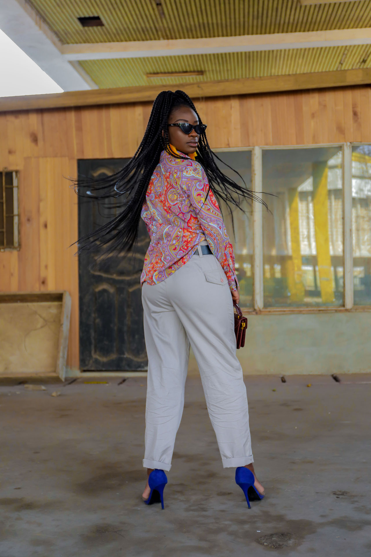 Osaah-Paisley shirt-Khaki-Tassels 2
