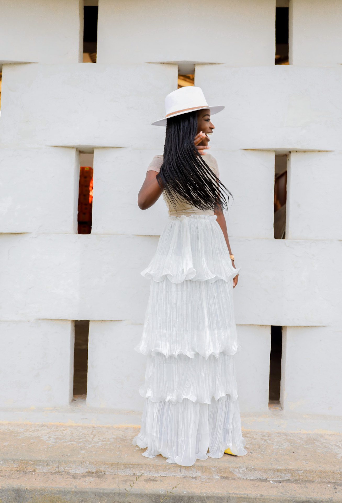 Osaah-Ruffles-Layered-Earth tones-Spring look-Fedora 8