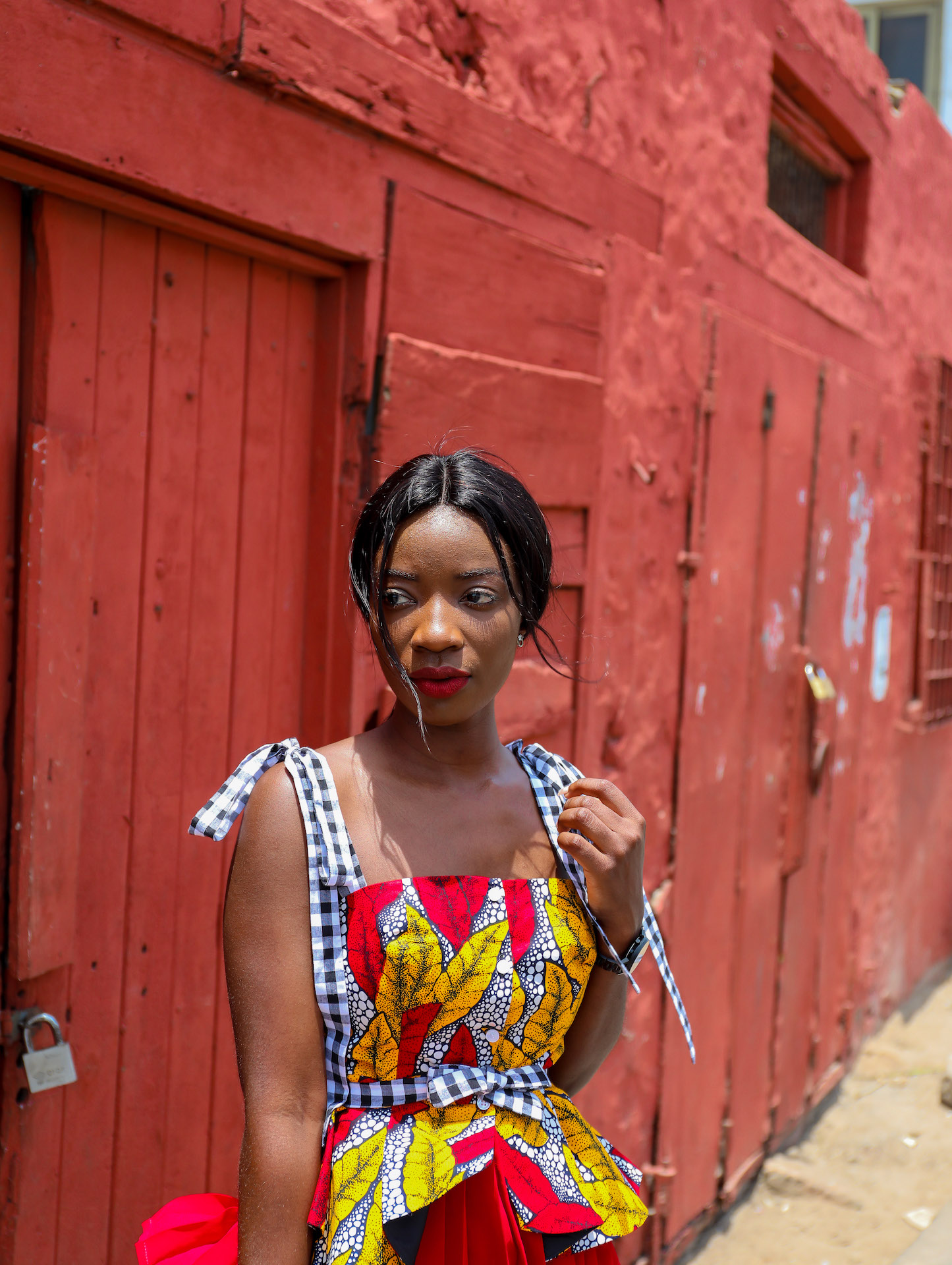 Poquapoqu -Wax print-Gingham-Purple-Asos-Osaah 10