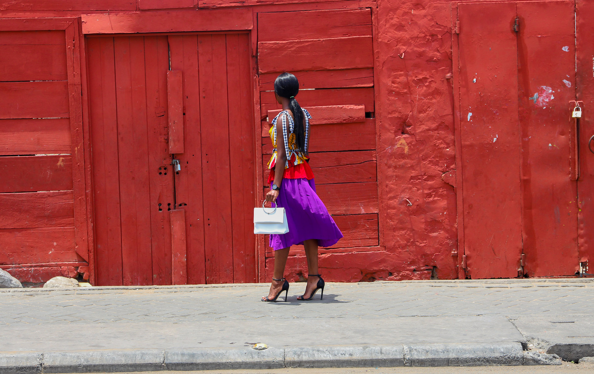 Poquapoqu -Wax print-Gingham-Purple-Asos-Osaah 4