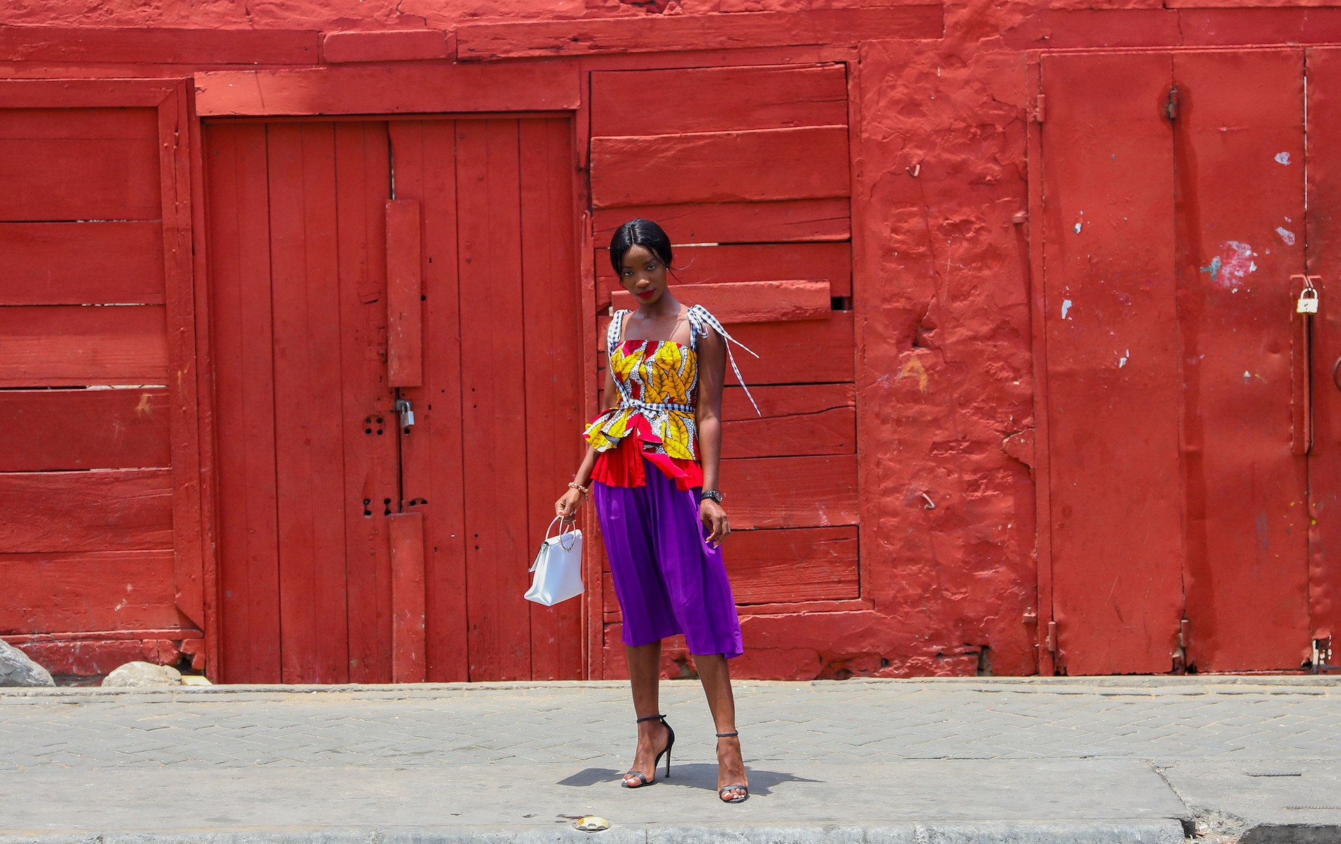 Poquapoqu -Wax print-Gingham-Purple-Asos-Osaah 5
