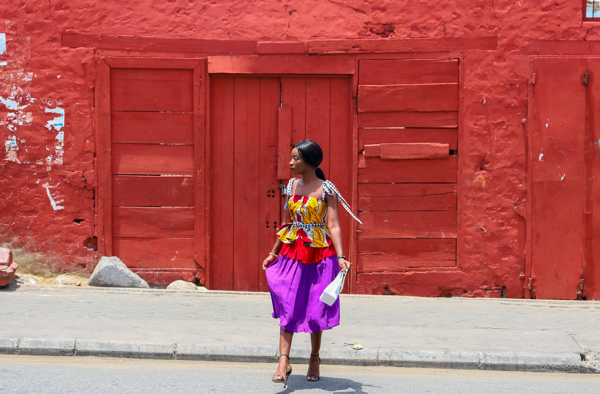 Poquapoqu -Wax print-Gingham-Purple-Asos-Osaah 7