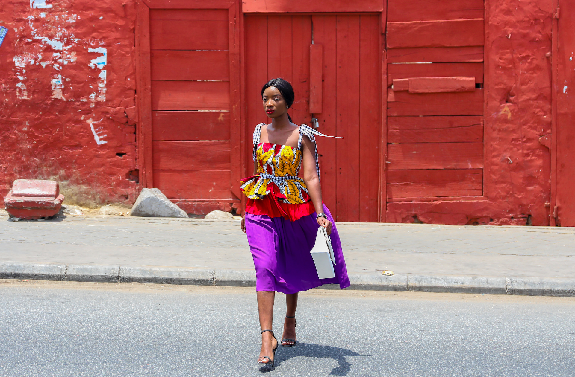 Poquapoqu -Wax print-Gingham-Purple-Asos-Osaah 8
