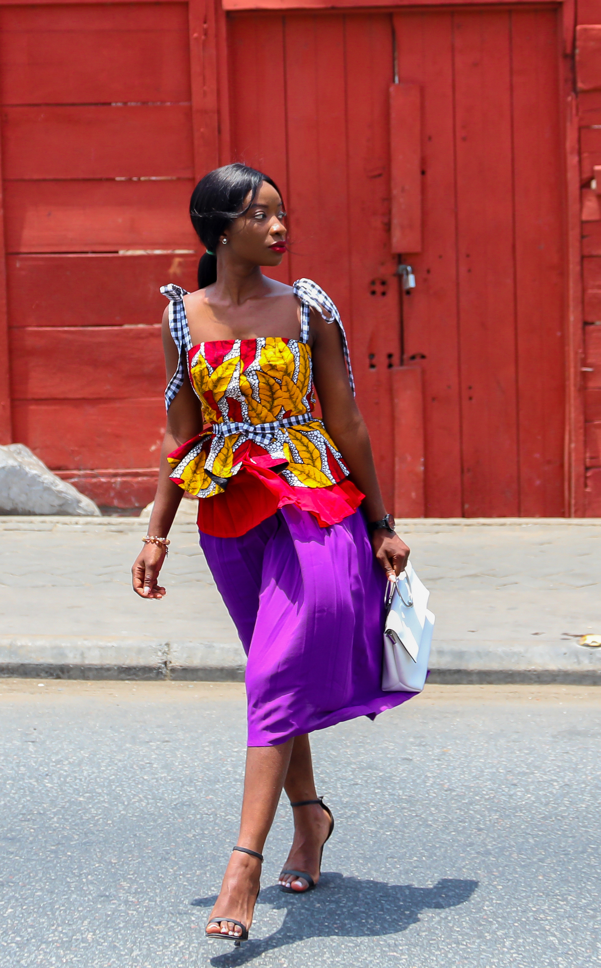 Poquapoqu -Wax print-Gingham-Purple-Asos-Osaah 9